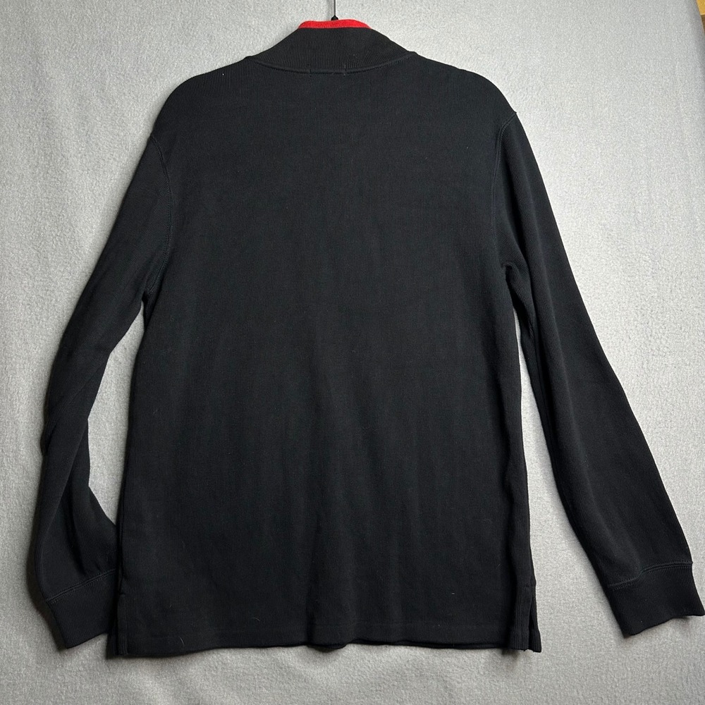 Polo Ralph Lauren Quarter Zip Men XL 18-20 Black Red Pony‎ Mock Neck Pullover - Picture 6 of 8